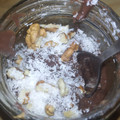 El cooksnap de Noe Lia cuando hizo Dalkys o pudding de chocolate con nata.