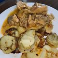 El cooksnap de Marisa De Boglioli cuando hizo Para combatir el frío: 🍗 Pollo al verdeo con crema con papas al horno.