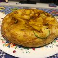 El cooksnap de zinky cuando hizo Tortilla de calabacín con queso de cabra.