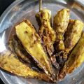 priyanka Shrivastava (Kayasth) का कुकस्नैप जब उन्होंने बेसन की भरवां मिर्च (stuffed besan chillies) बनाया था।