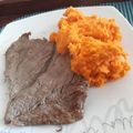 El cooksnap de Amparo González Lagos cuando hizo Puré de zanahorias con hamburguesa.