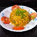 नंदिनी अभ्यंकर 's cooksnap of when they made स्ट्रीट स्टाईल मुंबई तवा पुलाव (street style mumbai tawa pulav recipe in marathi).