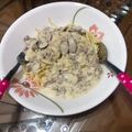 Cooksnap Yasir_chad semasa beliau membuat Spageti carbonara cendawan cheese.