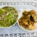 Cooksnap của Hoạch khi họ làm theo món Bữa trưa canh mướp nấu nấm & cá chiên