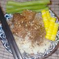 Cooksnap dari Mbok Yo untuk resep Easy Delish Wagyu Saikoro Beef With Butter Rice