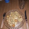 El cooksnap de Dario cuando hizo Supremas de pollo al verdeo con papas noisette.