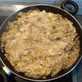 El cooksnap de Emilio Muñoz cuando hizo Arroz en paella de alcachofas y bacalao.