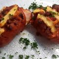 El cooksnap de Marion Magro cuando hizo Papas rellenas de panceta y Cheddar gratinadas con bolognesa 🥔.