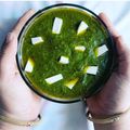 Heejal Pandya's cooksnap of when they made ઢાબા સ્ટાઈલ પાલક પનીર (Dhaba Style Palak Paneer Recipe In Gujarati).