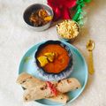 Jyoti Prakash Assudani's cooksnap of when they made Rajasthani Gatte ki sabzi (no onion no garlic).