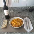 El cooksnap de Gustavo cuando hizo Arroz con pollo y pimientos tipo paella.