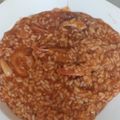 El cooksnap de Cristina Peña Serrano cuando hizo Arroz meloso con gamba roja y calamar.