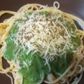 El cooksnap de Ferrati cuando hizo Espaguetis con salsa de espinacas.