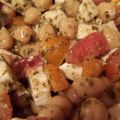 AmyLBloom's cooksnap of when they made Chickpea, Pesto, Tomato & Mozzarella Salad.