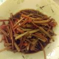 CristinaK's cooksnap of when they made Basic Burdock Kinpira Stir-fry.
