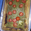 El cooksnap de Leonardo López cuando hizo Quiche de pesto y cherrys.