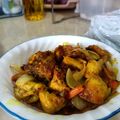 Cooksnap Inn Chettaki semasa beliau membuat Ayam Goreng Kunyit.