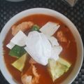 El cooksnap de Emma González cuando hizo Sopa de tortilla.