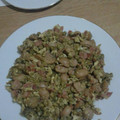 El cooksnap de Paqui cuando hizo Guisantes con champiñones, jamón y huevos.
