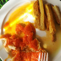 El cooksnap de Sara PA cuando hizo Merluza en salsa de tomate.