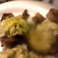 tiesha.harvey's cooksnap of when they made scrambled eggs in a bacon basket.