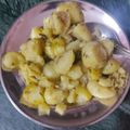 Firdos Khan 's cooksnap of when they made Falahari ghee aloo morich (Black pepper).