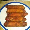 Hunter's cooksnap of when they made Deep-fried Hot-dog Rolls.