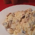 El cooksnap de Rebeca Almodóvar cuando hizo Pollo con cebolla y champiñones.