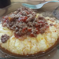 El cooksnap de Silvia Balzaretti cuando hizo Polenta con salsa de carne.