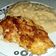 El cooksnap de Scarleth cuando hizo Pechuda de pollo rellena con Jamón y queso. Papas arvejadas.