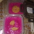 Cooksnap dari Brigita Maya Hapsari untuk resep Puding buah naga (snack mpasi tinggi kalori)