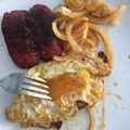 El cooksnap de Andrealeza cuando hizo Huevo frito con chorizos picantes.