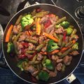 El cooksnap de Diana Delgado cuando hizo Verduras salteadas con carne.