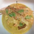 El cooksnap de Lorena Moreno cuando hizo Gambas con salsa de curry y leche de coco.