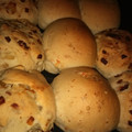 El cooksnap de Leisa Varela cuando hizo Pancitos saborizados; salame, cebolla y roquefort.