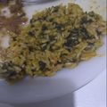 El cooksnap de Nati Mosqueda cuando hizo Arroz integral con espinaca.