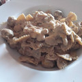 El cooksnap de Alicia Garcia cuando hizo Espaguetis con pollo y champiñones.