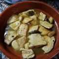 El cooksnap de Pilar cuando hizo Pollo en salsa whisky.