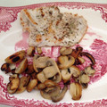 El cooksnap de ‏‏ cuando hizo Pechuga de pollo y champiñones a la plancha.