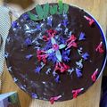 El cooksnap de Marjorie Contreras Arriagada cuando hizo Torta húmeda (bizcocho húmedo de chocolate, rellena de manjar, ganache de chocolate y mazapán).