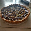 El cooksnap de Monica Mosqueira cuando hizo Tarta de dulce de leche, mantecol y baño de chocolate.