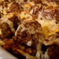 Cal's cooksnap of when they made Tex Mex Mac N Cheese with Meatballs.