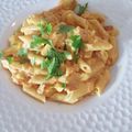 El cooksnap de trini cuando hizo Macarrones con puerros y beicon al curry.