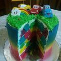 Cooksnap dari Tataa Id untuk resep Rainbow🌈🌈🌈 Checkerboard Cake🍰🍹