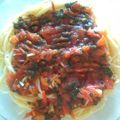 El cooksnap de Azu Hutch cuando hizo Spaghettini Caprese 🍅 "Cena extra rápida 15 minutos".