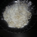 El cooksnap de Hiedra cuando hizo Espaguetis con salsa de queso.
