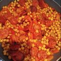 Cooksnap de Zulie-F sur la recette Poêlée de poivrons aux pois chiches et chorizo