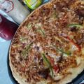 IQra Mehmood...'s cooksnap of when they made Thin Crust Seekh Kabab pizza.