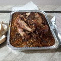 El cooksnap de Mary S'karol Zarathe cuando hizo Pavo navideño relleno.