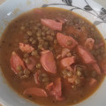 El cooksnap de Alejandra Jiménez cuando hizo Lentejas con tocino.